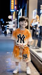 Set bé trai NY loang dễ thương cho bé trai BTB28901