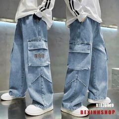 Quần jean suông túi hộp BKK cực ngầu cho bé trai BTB28989