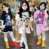 Bộ thun hình 3D phối ren dễ thương cho bé gái BXG1722