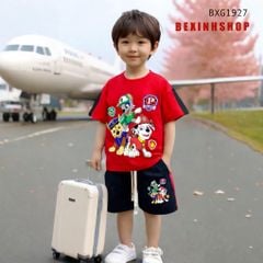 Bộ thun hoạt hinh chó PAW bé trai BXG1927