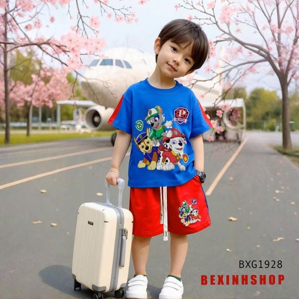 Bộ thun hoạt hinh chó PAW bé trai BXG1927