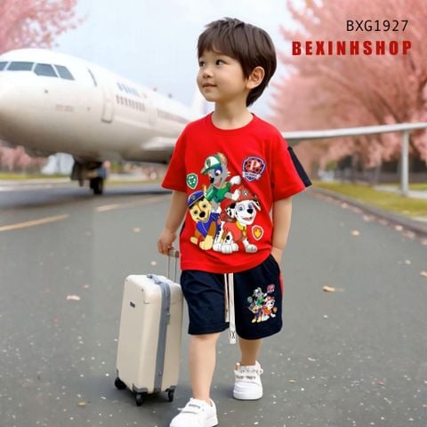 Bộ thun hoạt hinh chó PAW bé trai BXG1927