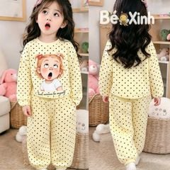 Bộ dài tay chấm bi nhà Bé Xinh cho bé gái mùa Thu Đông BXG2596