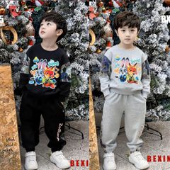 Bộ bé trai dài tay phối vải Zootopia BXG2054