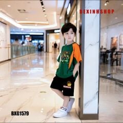 Set áo thun phối màu Roblox dễ thương cho bé trai BXG1579