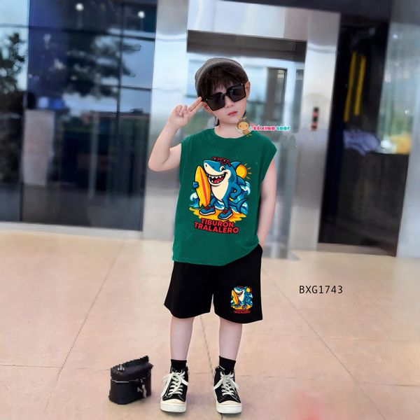 Bộ sát nách Cá Mập Tiburon dễ thương cho bé trai BXG1743