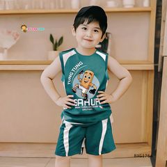 Bộ áo Sát Nách TUNG TUNG SAHUR dễ thương cho bé trai BXG1764