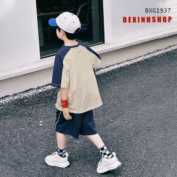 Bộ thun phối tay Songoku dễ thương cho bé trai BXG1936