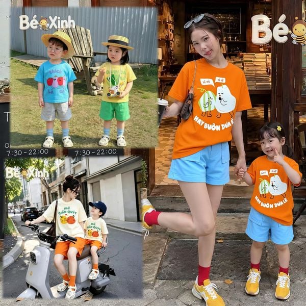 Bộ thun gia đình MEME vui nhộn BexinhshopVN cho mẹ, bé trai & bé gái BXG2446