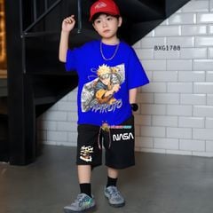 Bộ thun in 3D NARUTO dễ thương cho bé trai đi chơi BXG1787