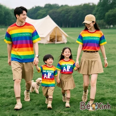 BST Áo ĐỒNG PHỤC GIA ĐÌNH Bé Trai, Bé Gái 
