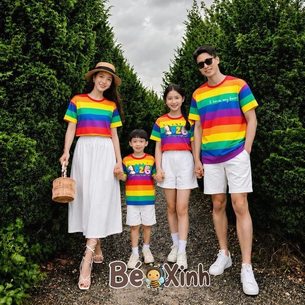 BST Áo ĐỒNG PHỤC GIA ĐÌNH Bé Trai, Bé Gái 