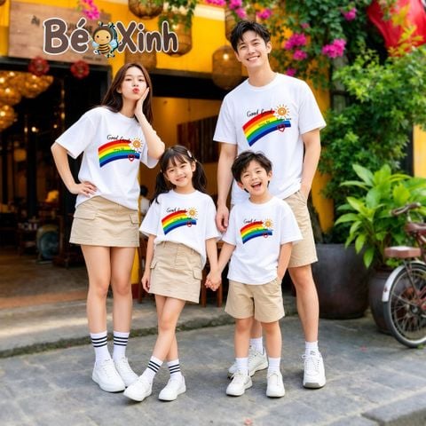 BST Áo Thun Gia Đình Bé Trai Bé Gái – Khoảnh Khắc Gắn Kết, Trọn Vẹn Yêu Thương BXG2391