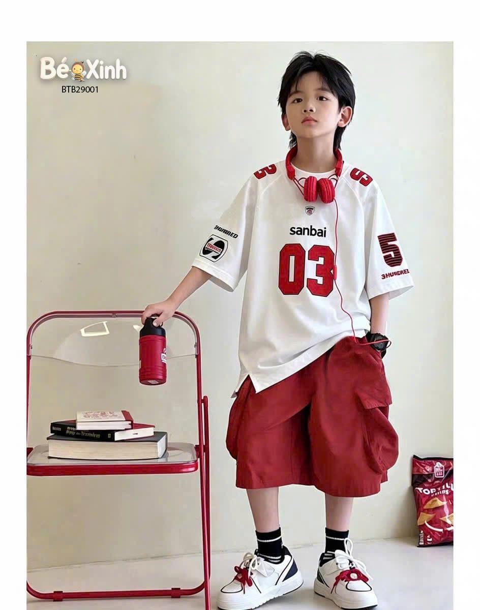 Set kaki 03 túi hộp Hiphop cực ngầu cho bé trai BTB29001