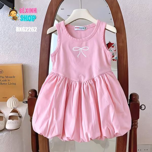Đầm bí in Nơ Bé Gái dạo phố, đi biển BXG2262