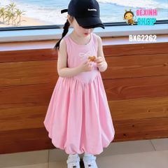 Đầm bí in Nơ Bé Gái dạo phố, đi biển BXG2262
