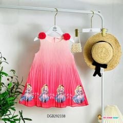 Đầm dập ly in Bạch tuyết xinh xắn cho bé gái DGB292338