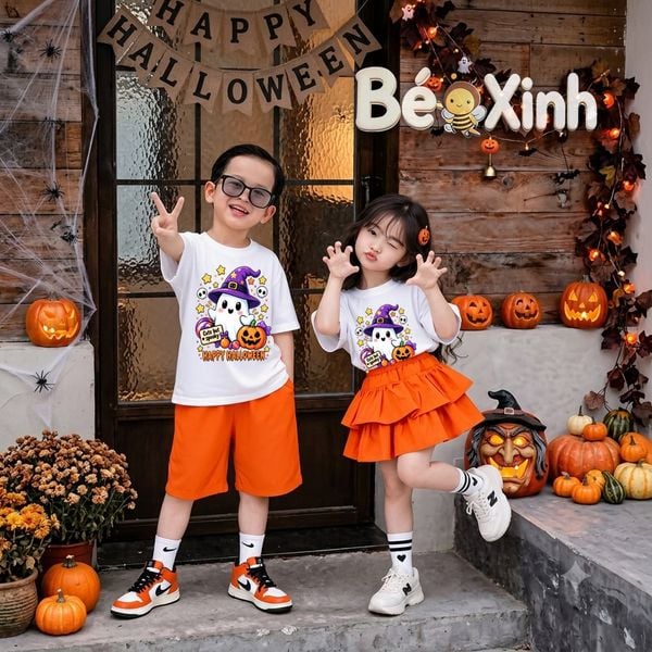 Bộ đồng phục Halloween nhà Bé Xinh cho bé trai & bé gái mùa HALLOWEEN BXG2600