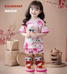 Pijama lửng họa tiết hoạt hình dễ thương cho bé gái BGB124147