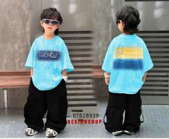 Set áo thun phối quần kaki túi hộp dài cực ngầu cho bé trai BTB28939