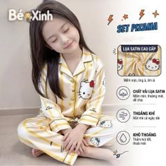 Pizama lụa Latin Bé Xinh dễ thương cho bé gái mặc nhà BXG2492