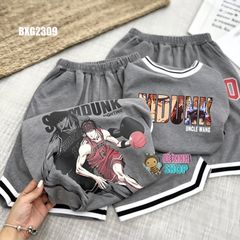 Bộ sát nách tay lỡ phối bo thể thao SLAMDUNK siêu ngầu cho bé trai BXG2309