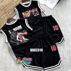 Bộ sát nách tay lỡ phối bo thể thao SLAMDUNK siêu ngầu cho bé trai BXG2309