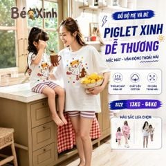 SET BỘ ÁO THUN & QUẦN ĐÙI LEGGING THUN GÂN CỰC XINH CHO MẸ VÀ BÉ GÁI BXG2342