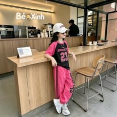 Set thể thao BrookLy 23 quần jogger nhà Bé Xinh - outfit cho bé gái mùa Thu BXG2525