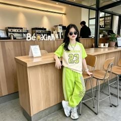 Set thể thao BrookLy 23 quần jogger nhà Bé Xinh - outfit cho bé gái mùa Thu BXG2525