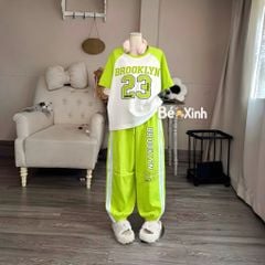 Set thể thao BrookLy 23 quần jogger nhà Bé Xinh - outfit cho bé gái mùa Thu BXG2525