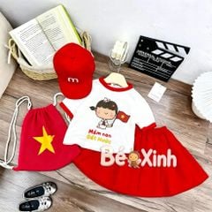 Bộ áo kèm quần/chân váy nhà Bé Xinh Shop MẦM NON ĐẤT NƯỚC cực iu cho bé trai bé gái BXG2476