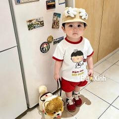 Bộ áo kèm quần/chân váy nhà Bé Xinh Shop MẦM NON ĐẤT NƯỚC cực iu cho bé trai bé gái BXG2476