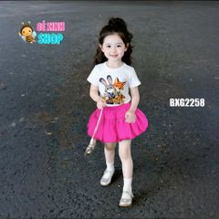 Set áo Zootopia chân váy bí bé gái BXG2258