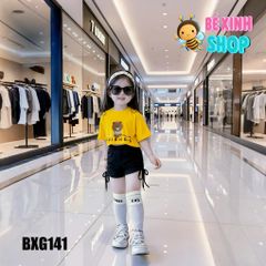 Set áo croptop quần rút dây dễ thương cho bé gái Tập Nhảy, Tập Erobic, Thể Dục BXG1649