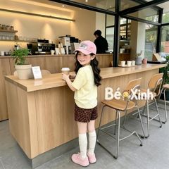 Bộ áo thun in cún phối quần vân beo bé gái nhà Bé Xinh BXG2502