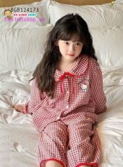 Set tay dài thắt nơ in kitty caro dễ thương cho bé gái BGB124173