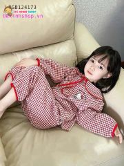 Set tay dài thắt nơ in kitty caro dễ thương cho bé gái BGB124173