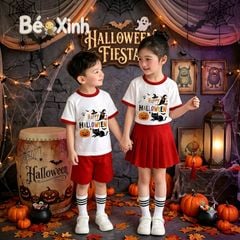 [HALLOWEEN] Bộ đồng phục nhà Bé Xinh cho bé trai & bé gái chơi lễ HALLOWEEN BXG1918