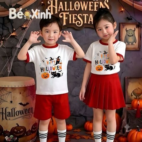 [HALLOWEEN] Bộ đồng phục nhà Bé Xinh cho bé trai & bé gái chơi lễ HALLOWEEN BXG1918