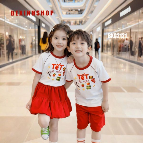 Bộ đồng phục bé trai & bé gái chủ đề TẾT BXG2121