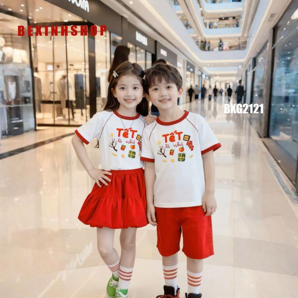 Bộ đồng phục bé trai & bé gái chủ đề TẾT BXG2121