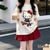 Set áo phông Hello Kitty PHỐI chân váy xếp ly dễ thương cho bé gái BXG2400