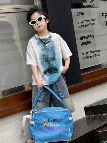 Set jean túi hộp phối áo thun loang  cực ngầu cho bé trai BTB28927