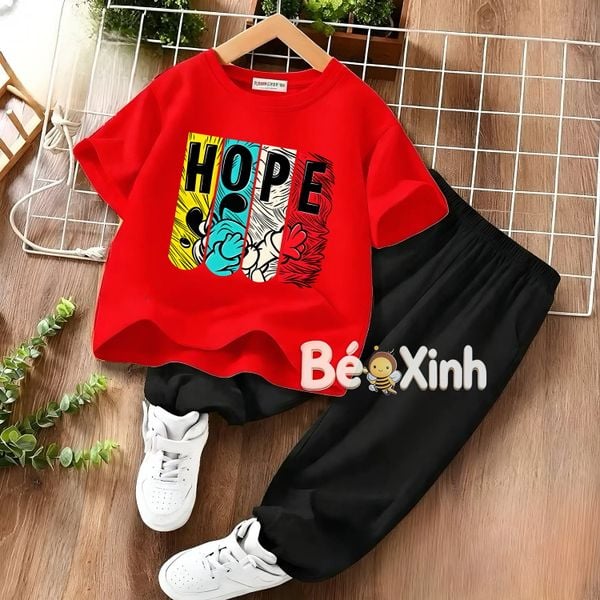 Set quần jogger phối áo thun in hình 3D nhà Bé Xinh - outfit cho bé trai ngày Thu BXG2534