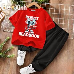 Set quần jogger phối áo thun in hình 3D nhà Bé Xinh - outfit cho bé trai ngày Thu BXG2534