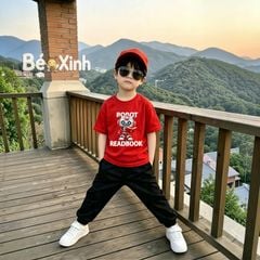 Set quần jogger phối áo thun in hình 3D nhà Bé Xinh - outfit cho bé trai ngày Thu BXG2534