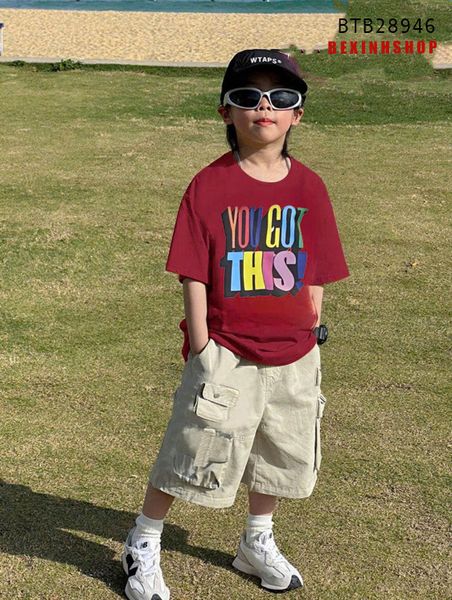 Set Kaki hiphop YOU GOT THIS  túi hộp cực ngầu cho bé trai BTB28946