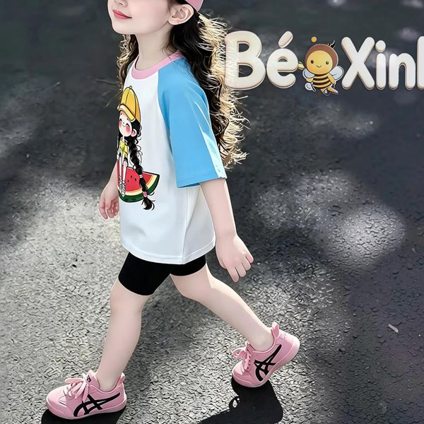 Set legging in 3D mẹ bé nhà Bé xinh cho bé gái BXG2572