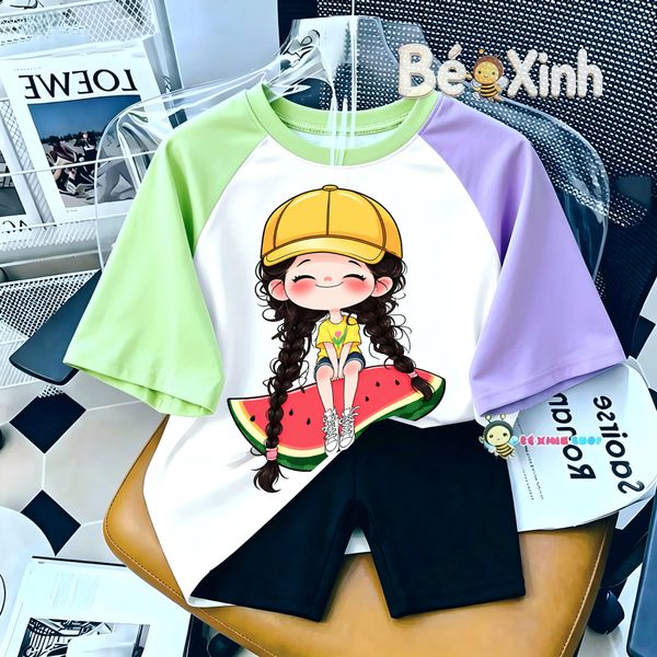 Set legging in 3D mẹ bé nhà Bé xinh cho bé gái BXG2572